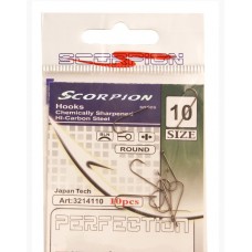 Одинарные крючки Доюй Scorpion ROUND №10 (15мм) упак./10шт Одинарные крючки Доюй Scorpion ROUND №10 (15мм) упак./10шт