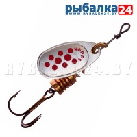 Вращающаяся блесна Mepps Comet Decoree №00, 1,5 гр (Silver Red Dot)