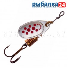 Вращающаяся блесна Mepps Comet Decoree №0, 2 гр (Silver Red Dot)