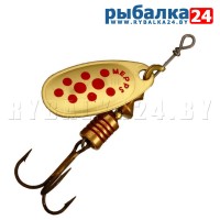Вращающаяся блесна Mepps Comet Decoree №0, 2 гр (Gold Red Dot)