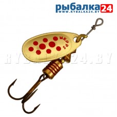 Вращающаяся блесна Mepps Comet Decoree №0, 2 гр (Gold Red Dot)