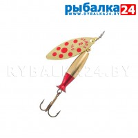 Вращающаяся блесна Mepps Aglia Long Heavy №1, 8 гр (Gold Red Dot)