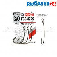 Офсетные крючки Fanatik FO-3312 XL №3/0 (43мм) упак./3шт