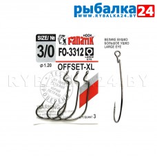 Офсетные крючки Fanatik FO-3312 XL №3/0 (43мм) упак./3шт