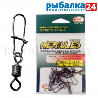 Вертлюжок с застежкой Доюй Hercules №6 (25мм) упак./8шт