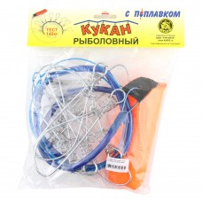 Кукан для рыбы на 9 карабинов, с поплавком