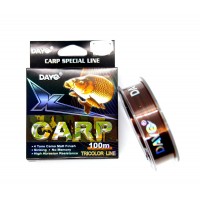 Монофильная леска DAYO CARP 100м, 0.28 мм, 5.40 кг, коричневая