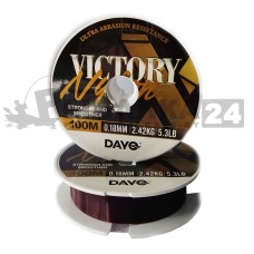 Монофильная леска DAYO VICTORY 100м, 0.40 мм, 10.24 кг, коричневая