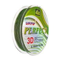 Плетеный шнур DAYO PERFECT x4 100м, 4 жилы, 0.18 мм, 13.60 кг, зеленый