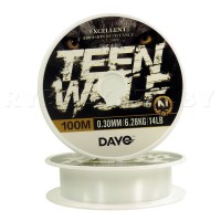 Монофильная леска DAYO TEEN WOLF 100м, 0.30 мм, 6.28 кг, прозрачная