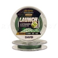 Плетеный шнур DAYO LAUNCH X4 100м, 0.16 мм, 8 кг, зелёный Плетеный шнур DAYO LAUNCH X4 100м, 0.16 мм, 8 кг, зелёный