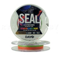 Плетеный шнур DAYO SEAL X4 100м, 0.16 мм, 8 кг, мультиколор