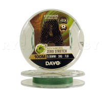 Плетеный шнур DAYO A ADVANCED X8 100м, 0.08 мм, 3.0 кг, зелёный Плетеный шнур DAYO A ADVANCED X8 100м, 0.08 мм, 3.0 кг, зелёный